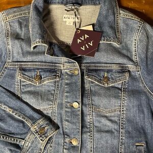 Ava & Viv Womens Denim Jacket size 1X
